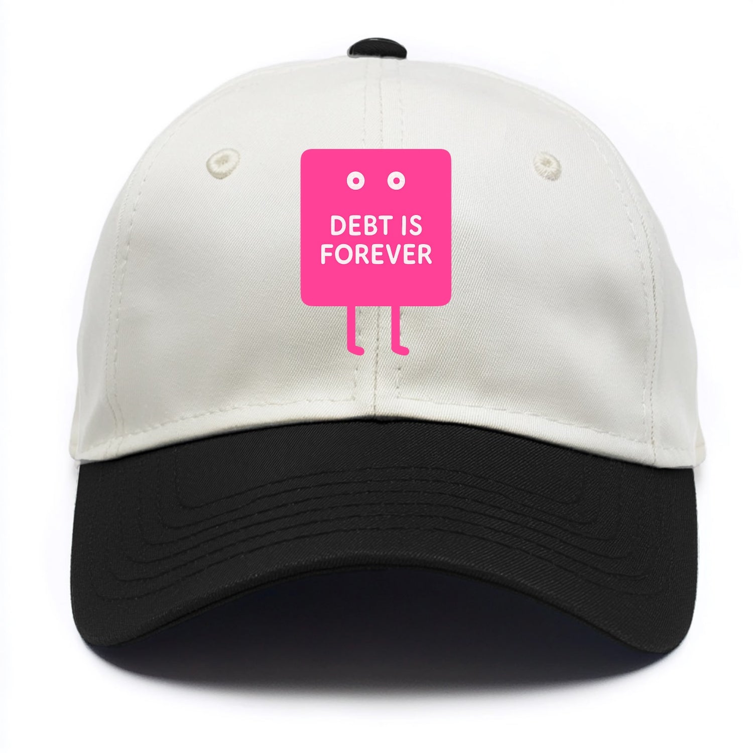 DEBT IS FOREVER | Immortal credit card - Two Tone Cap - Black