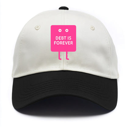 DEBT IS FOREVER | Immortal credit card - Two Tone Cap - Black