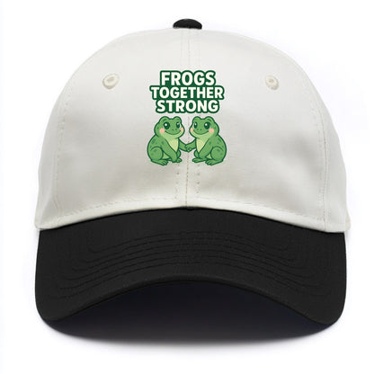 Frogs Together Strong 2 - Two Tone Cap - Black