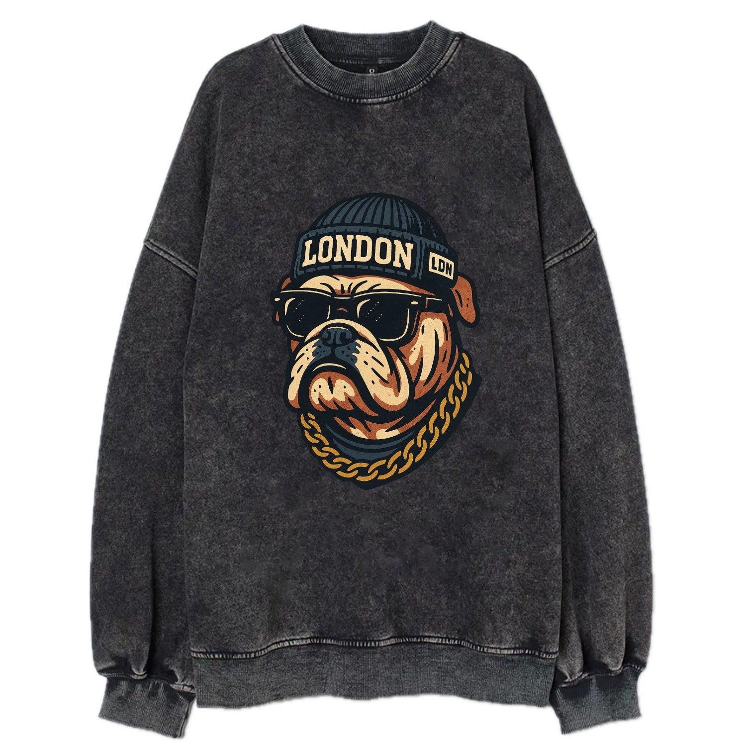 London Bulldog - Vintage Sweatshirt - Black