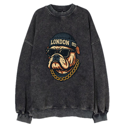 London Bulldog - Vintage Sweatshirt - Black
