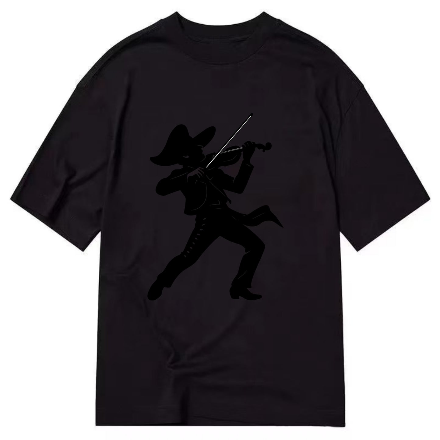 Mariachi violinist passionate performance - Classic T-shirt - Black