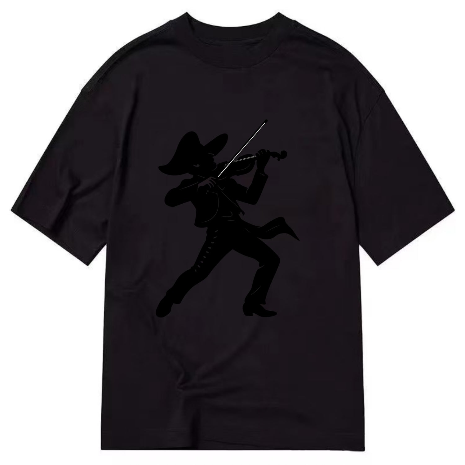 Mariachi violinist passionate performance - Classic T-shirt - Black