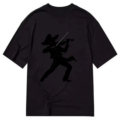 Mariachi violinist passionate performance - Classic T-shirt - Black
