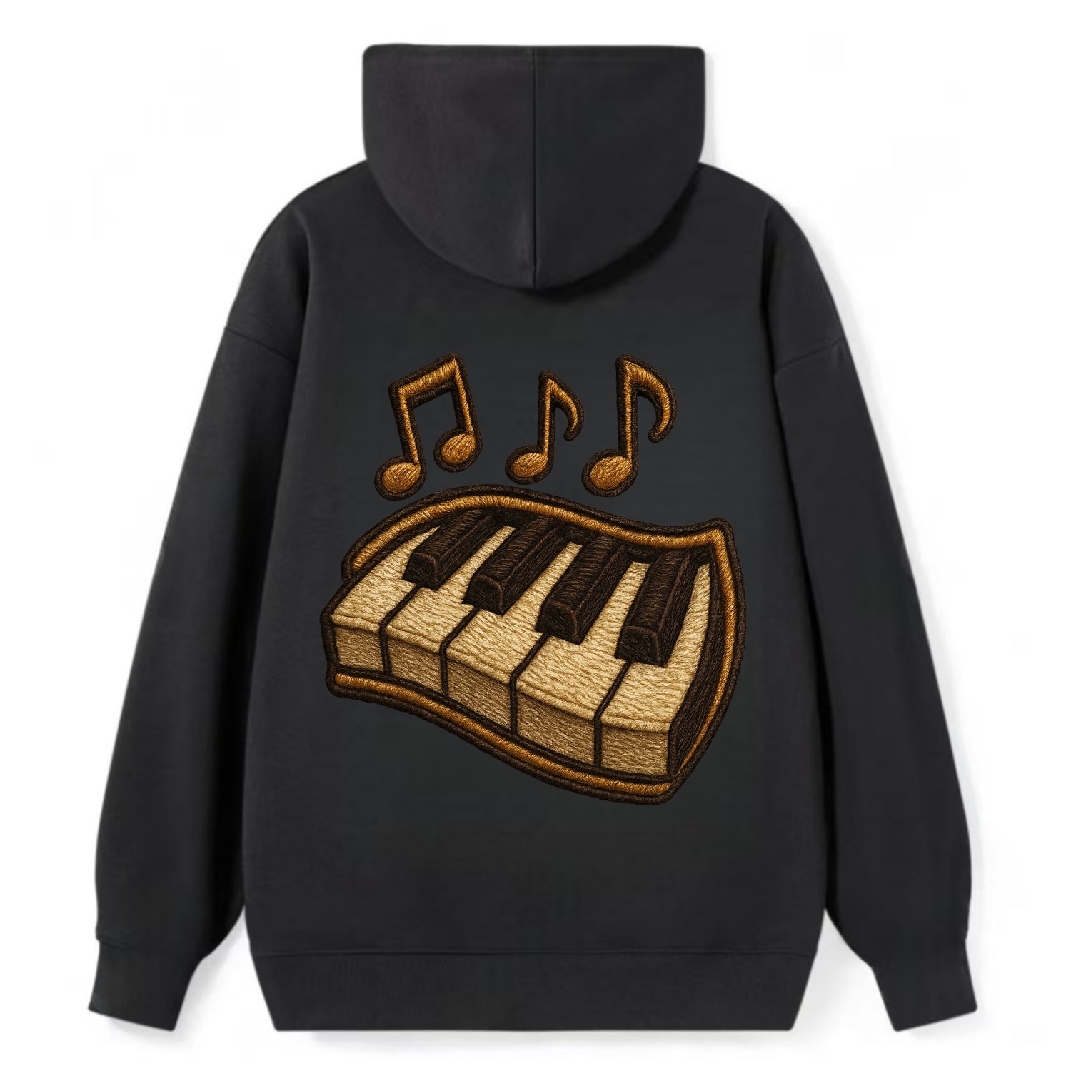 Piano Keys  - Classic Pullover Hoodie - Black