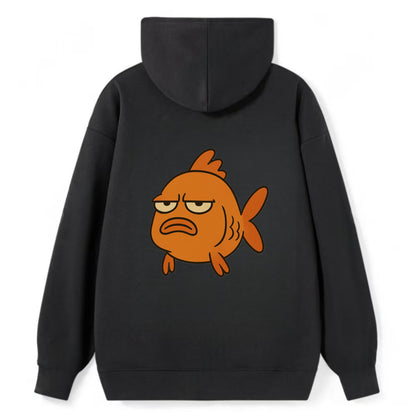 The Goldfish Judging Silently - Classic Pullover Hoodie - Black