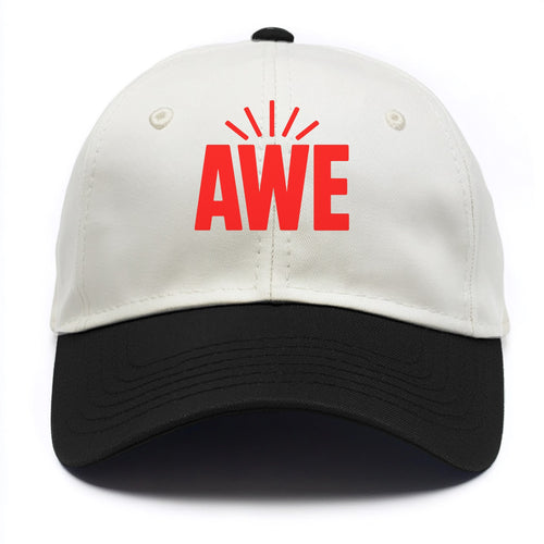 Bold typography design - AWE - overwhelming wonder - Two Tone Cap