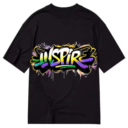Bold typography design - "INSPIRE" - motivating others, being the spark - Classic T-shirt - Black