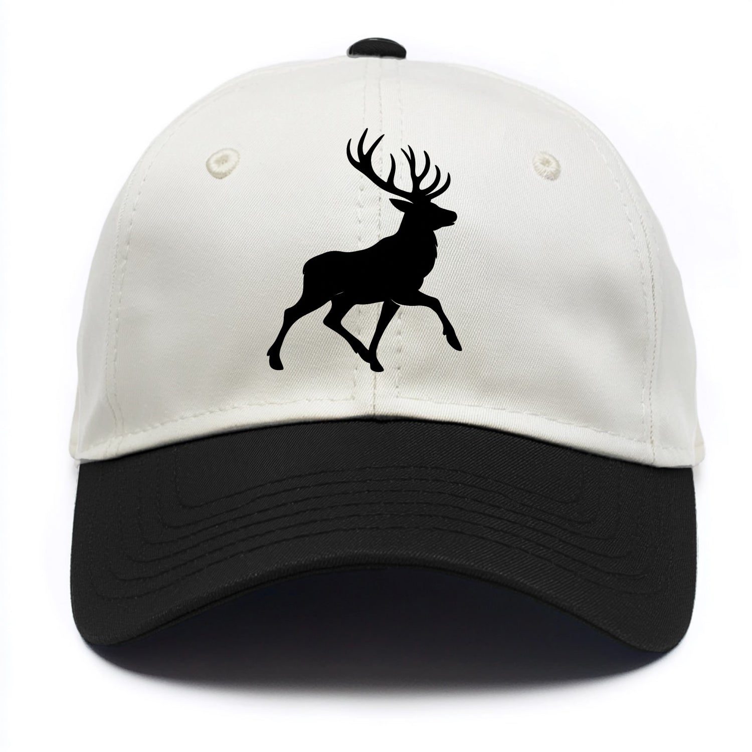 Deer with majestic antlers - Two Tone Cap - Black