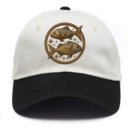 Pisces Fish  - Two Tone Cap - Black