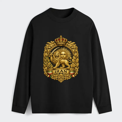 Iran Lion Sun Badge - Classic Long Sleeve Shirt - Black