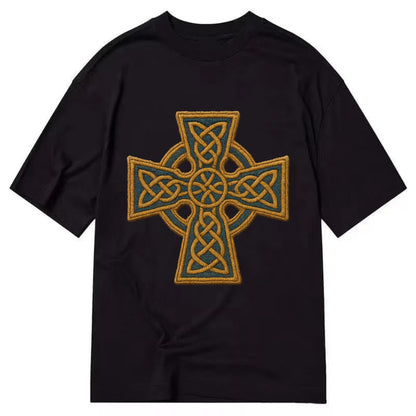 Book Of Kells Cross - Classic T-shirt - Black