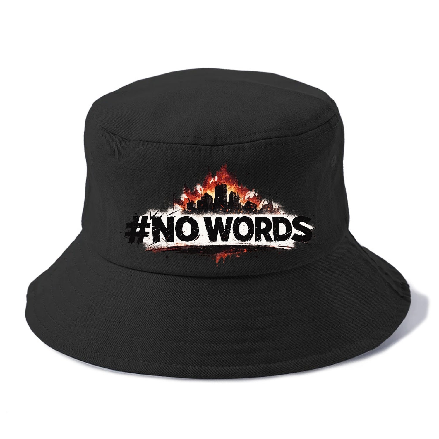 No Words - Bucket Hat - Black