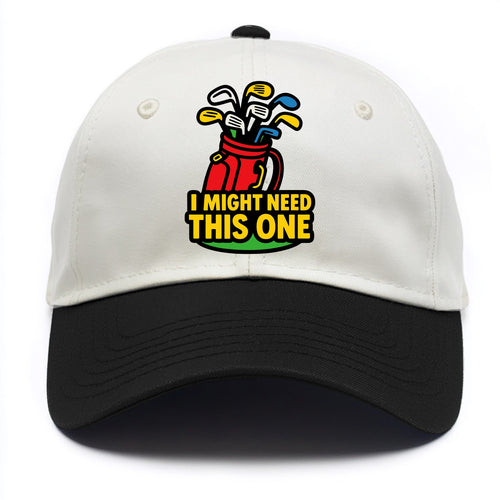 Golf bag overflowing with too many clubs - I Might Need This One - gear addiction - Two Tone Cap