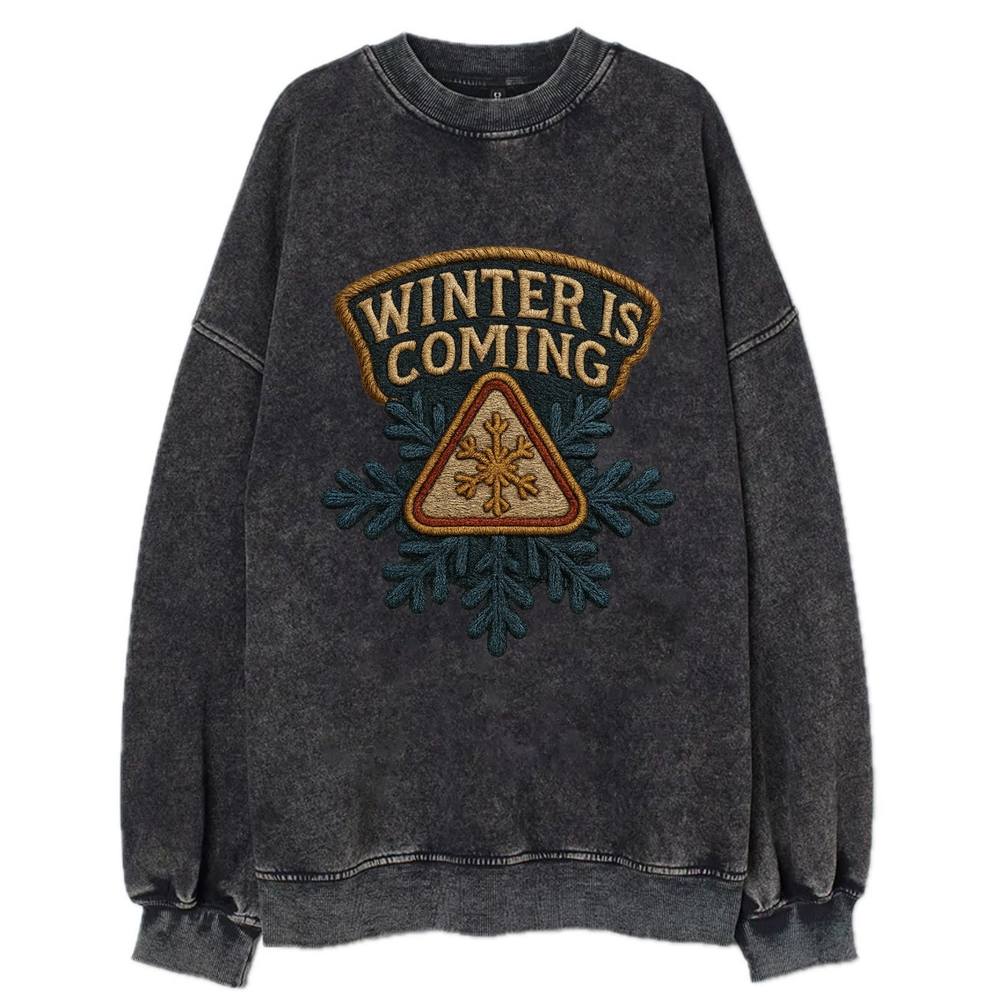 Winter Is Coming  - Vintage Sweatshirt - Black