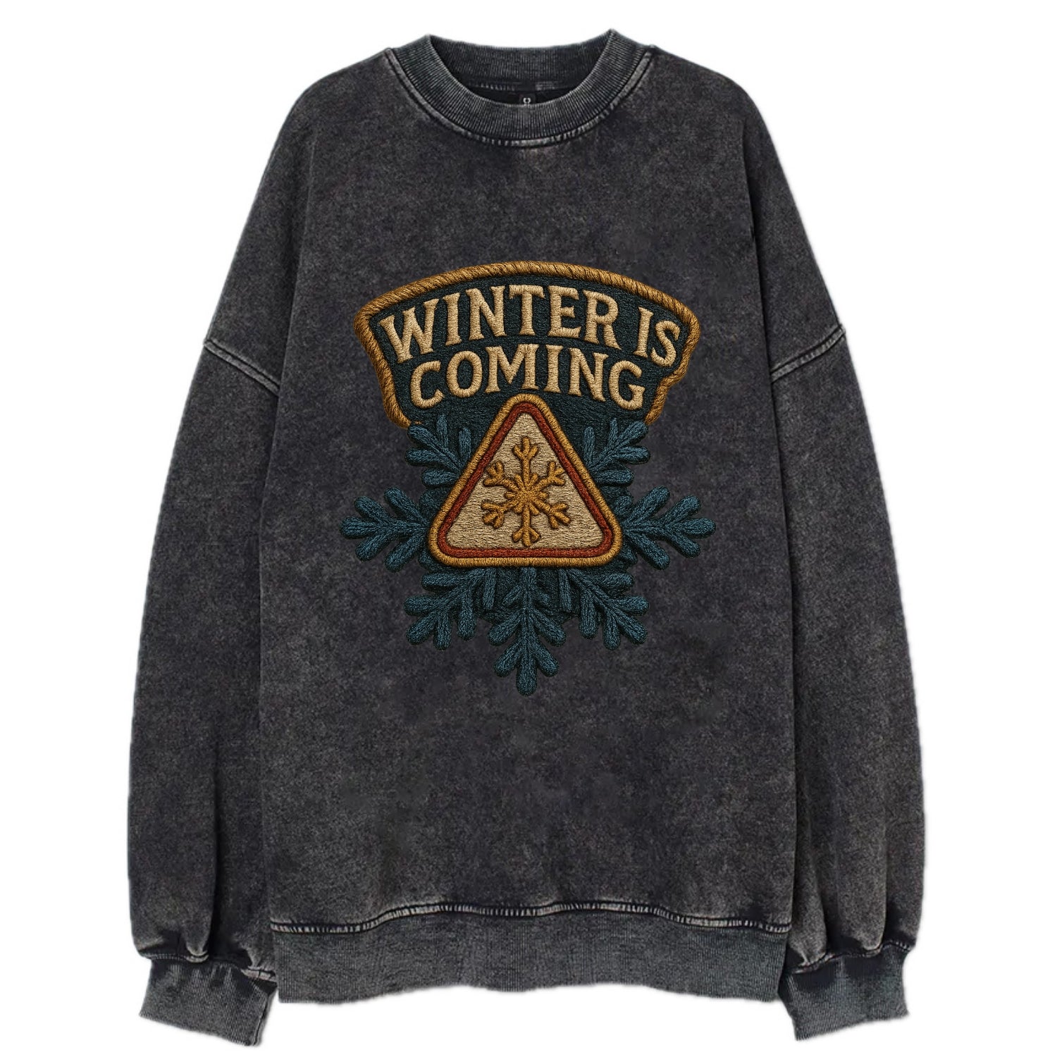Winter Is Coming  - Vintage Sweatshirt - Black