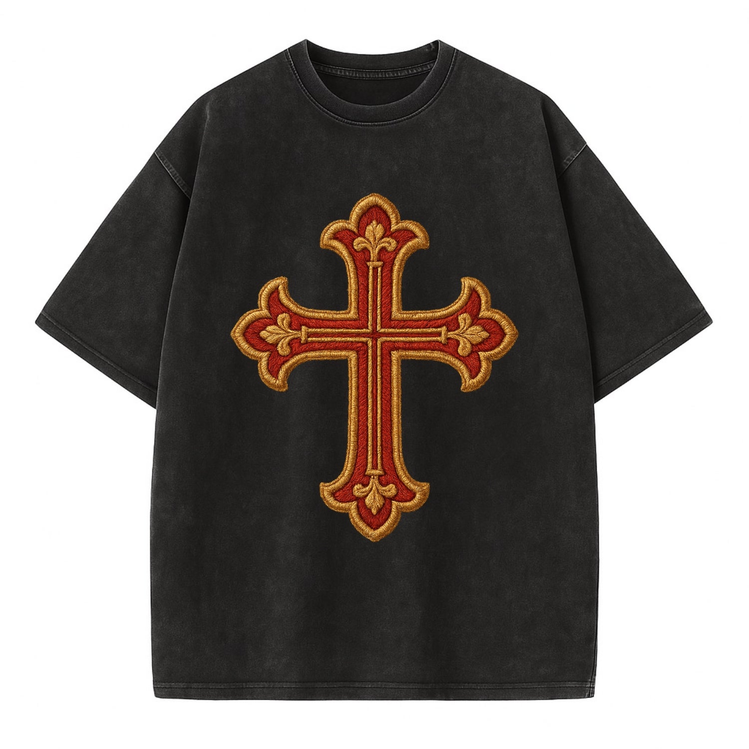 Armenian Cross - Vintage T-shirt - Black
