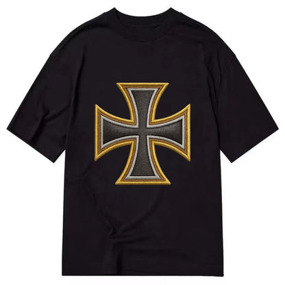Teutonic Cross  - Classic T-shirt - Black