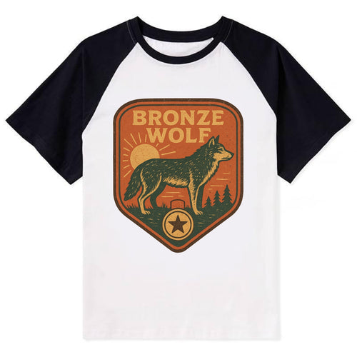 Bronze Wolf Medal  - Contrast Raglan T-shirt