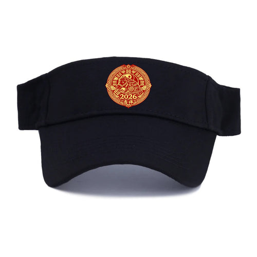 LUCKY HORSE MEDALLION | Circular medallion with horse profile | Intricate Chinese pattern - Visor