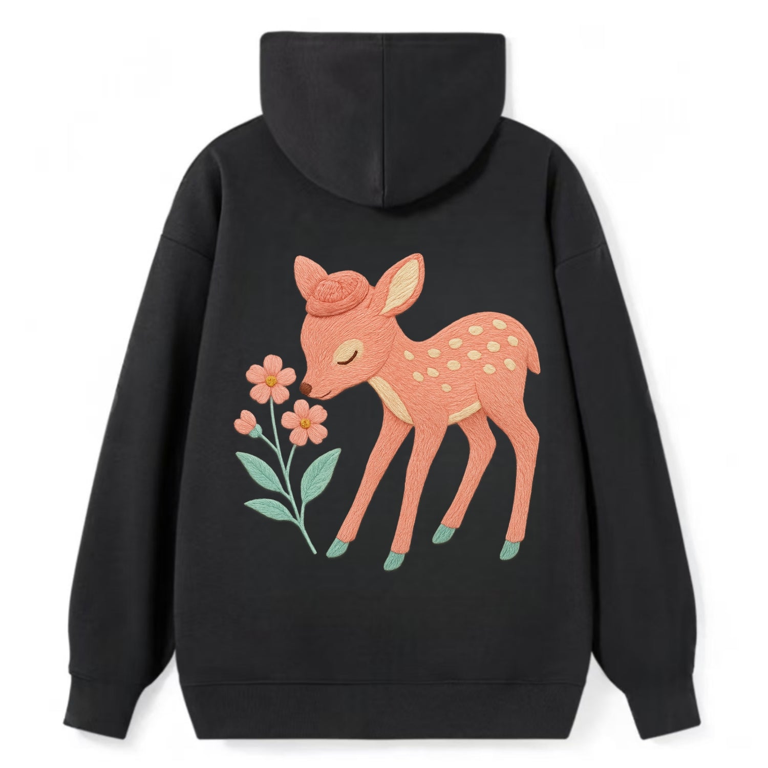 Coral Fawn - Classic Pullover Hoodie - Black