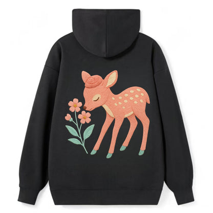Coral Fawn - Classic Pullover Hoodie - Black