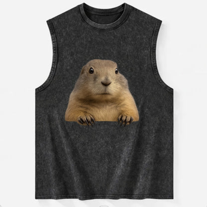 Prairie Dog  - Vintage Washed Tank - Black