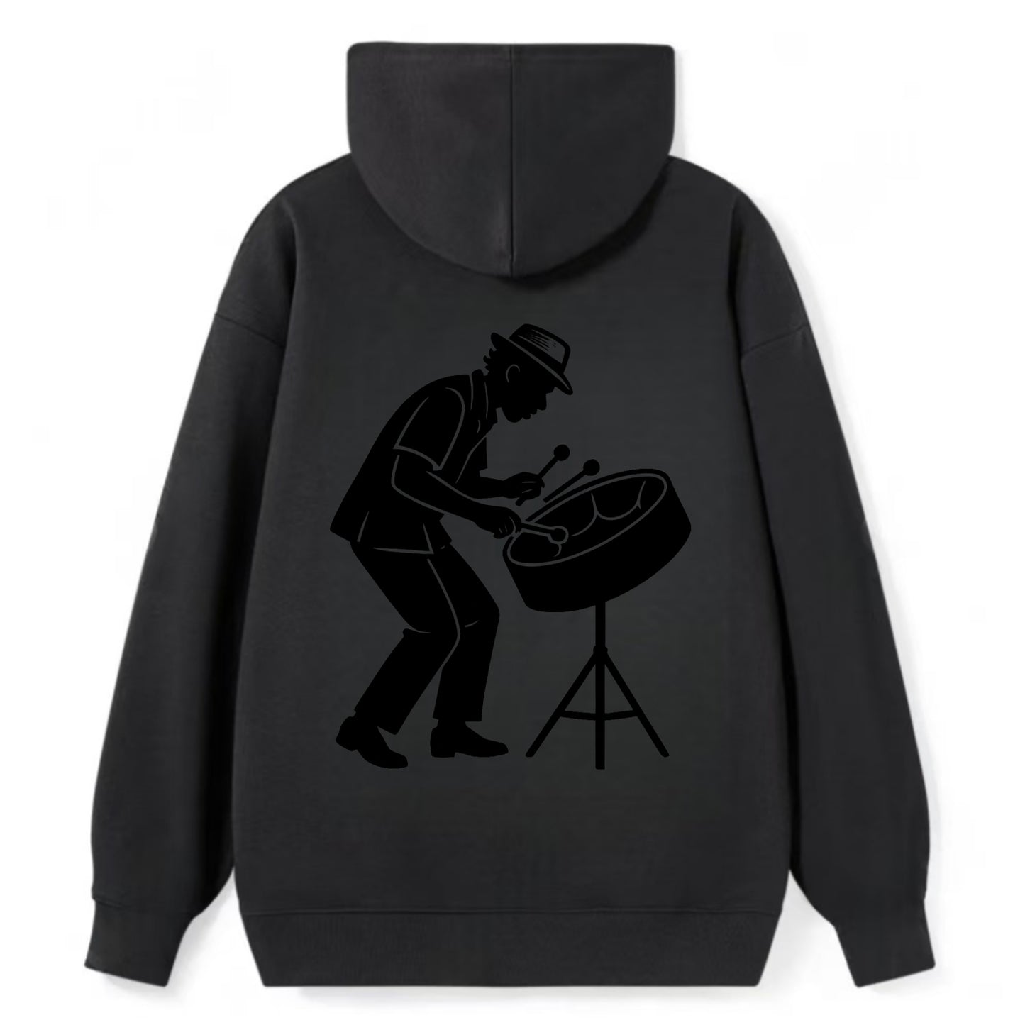 Steel drum player Caribbean rhythm - Classic Pullover Hoodie - Black