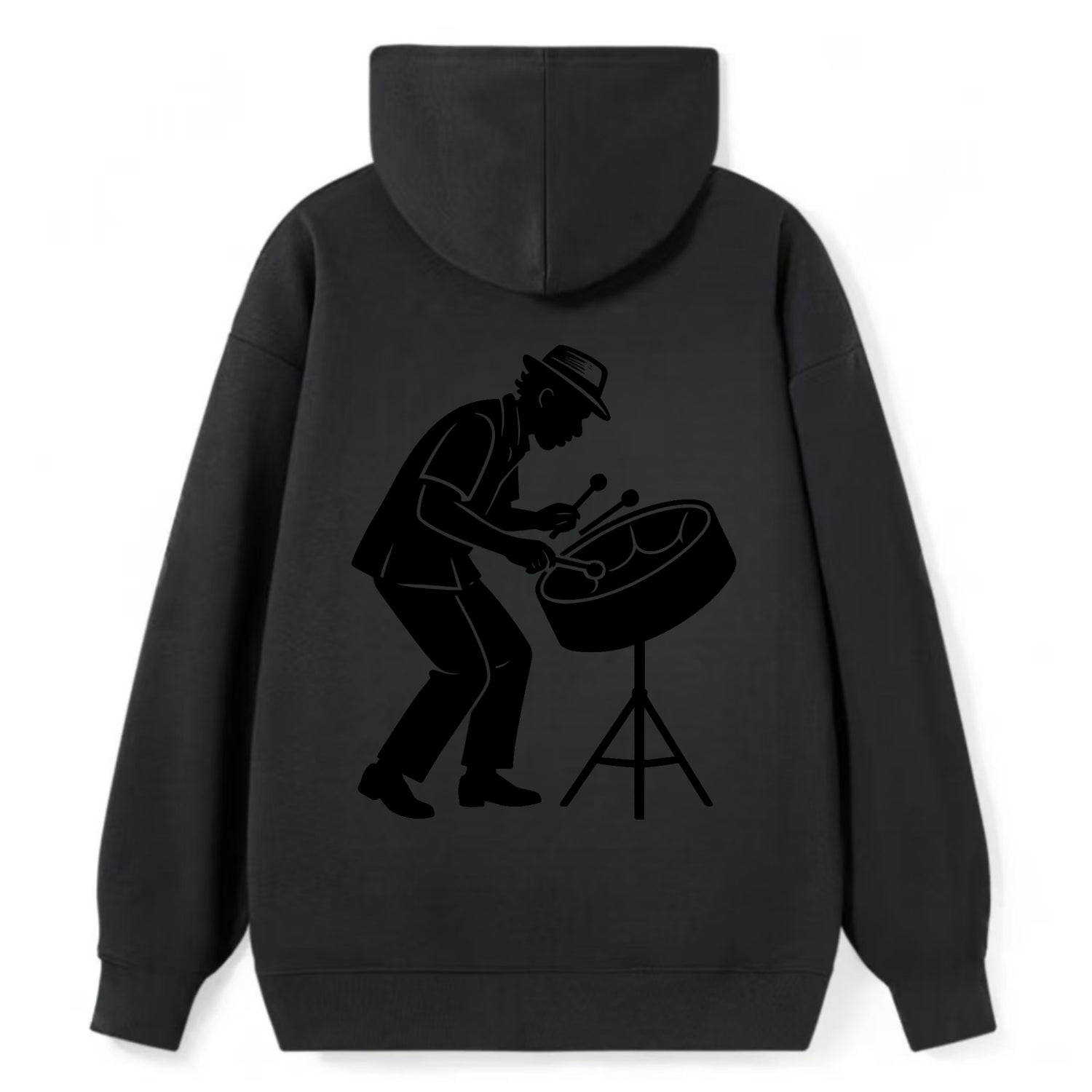 Steel drum player Caribbean rhythm - Classic Pullover Hoodie - Black