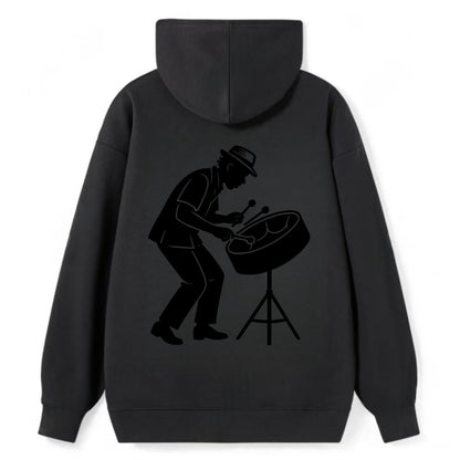 Steel drum player Caribbean rhythm - Classic Pullover Hoodie - Black