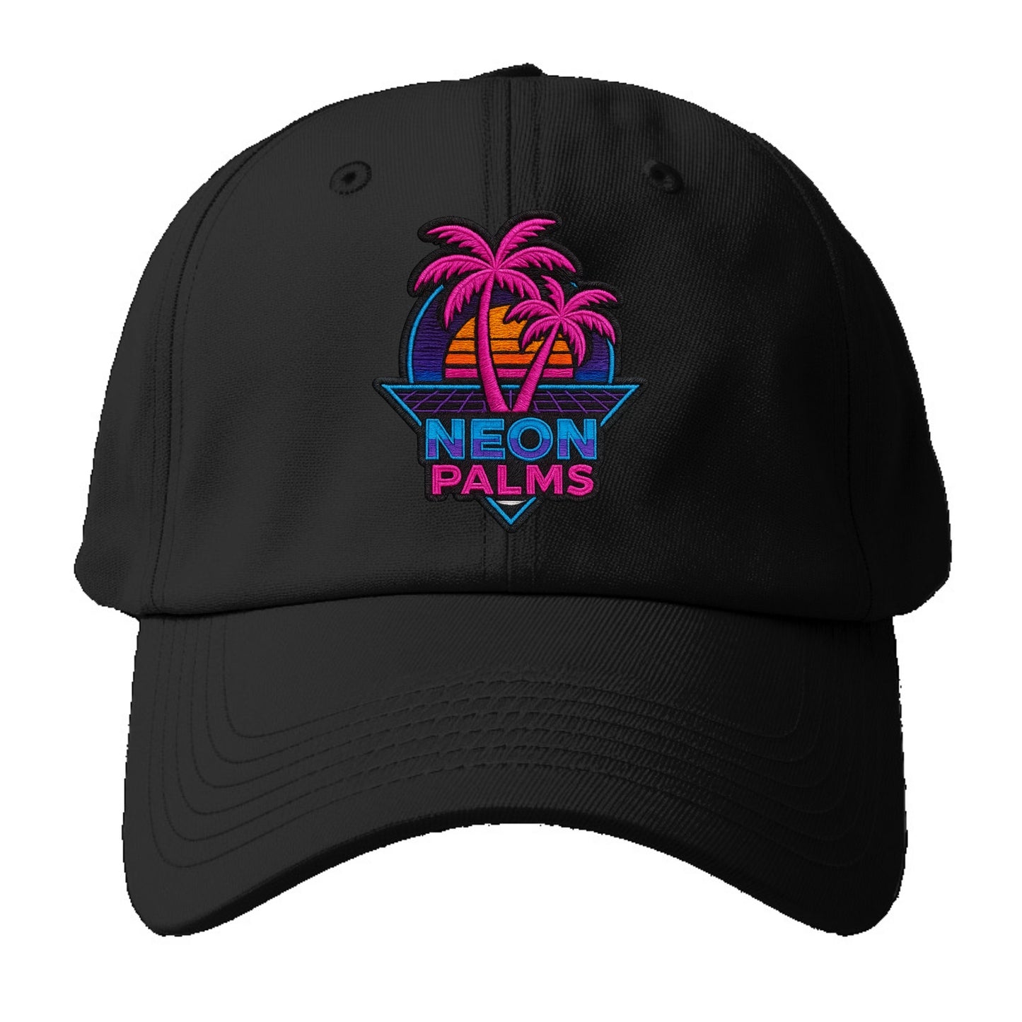 Neon Palms - Baseball Cap - Black