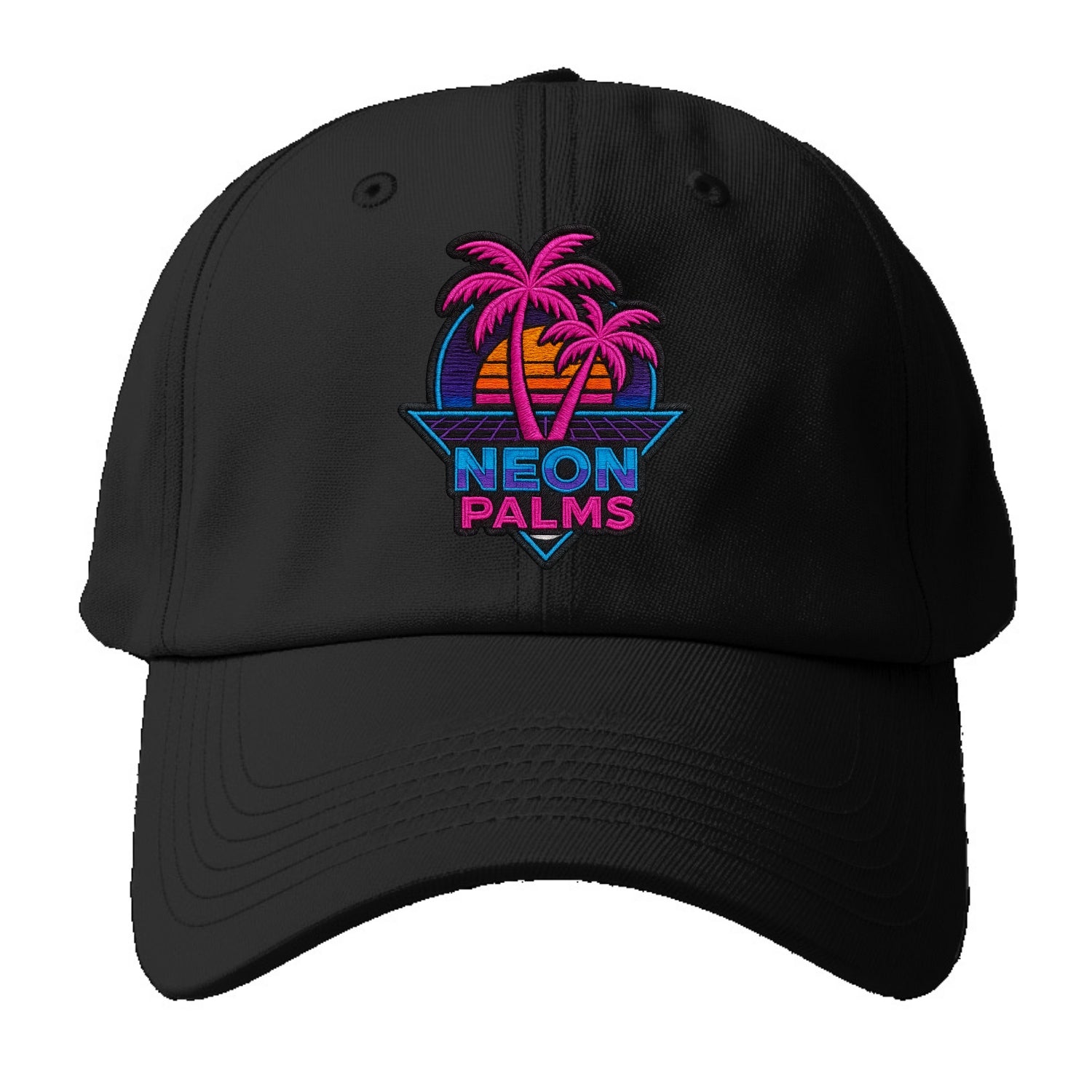 Neon Palms - Baseball Cap - Black