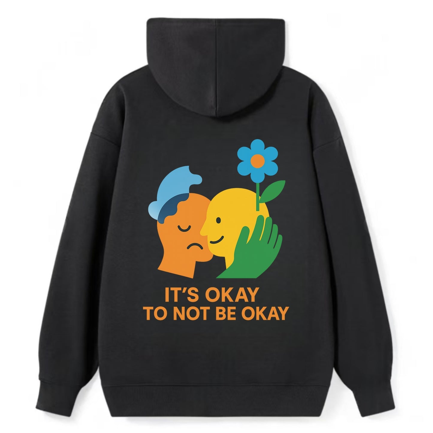 Mental health stigma fading as support grows - "It's Okay to Not Be Okay" - Classic Pullover Hoodie - Black