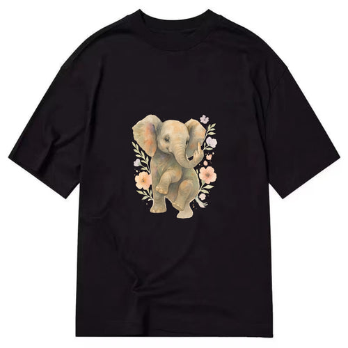 baby elephant with trunk up, one foot raised with middle toe extended - Classic T-shirt