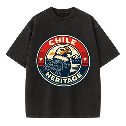 Andean Spirit Emblem - Vintage T-shirt - Black