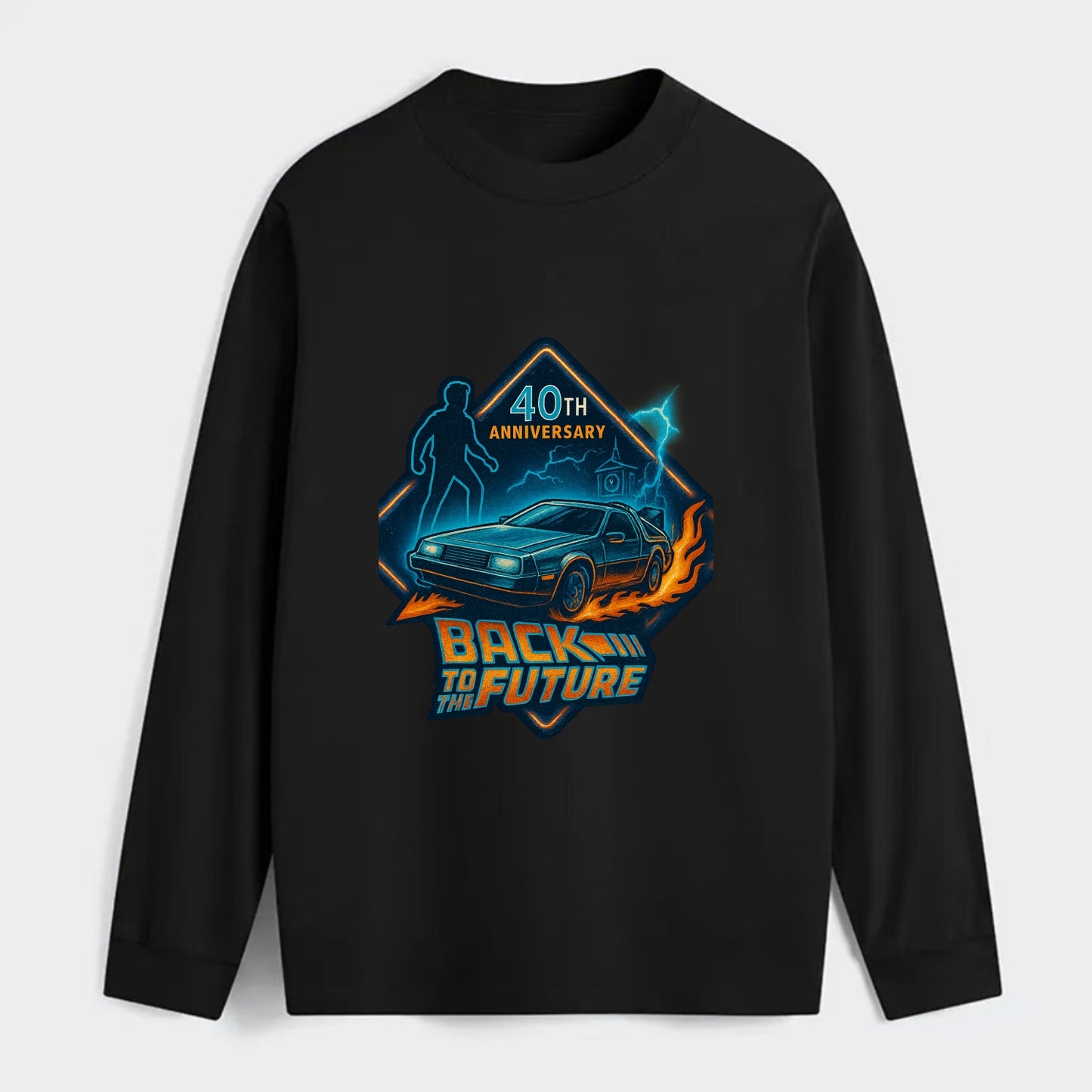 Back To The Future 40th Anniversary 2 - Classic Long Sleeve Shirt - Black
