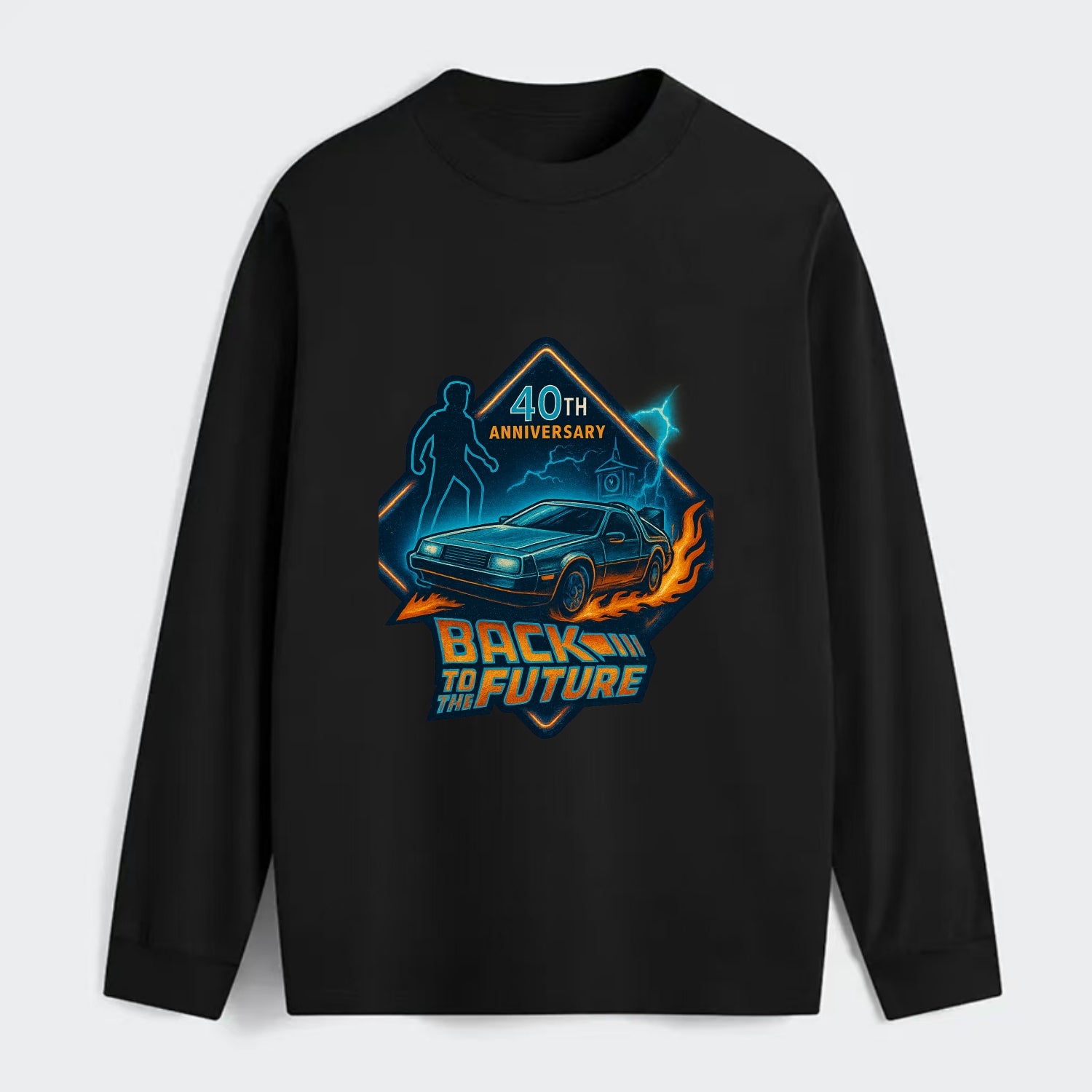 Back To The Future 40th Anniversary 2 - Classic Long Sleeve Shirt - Black