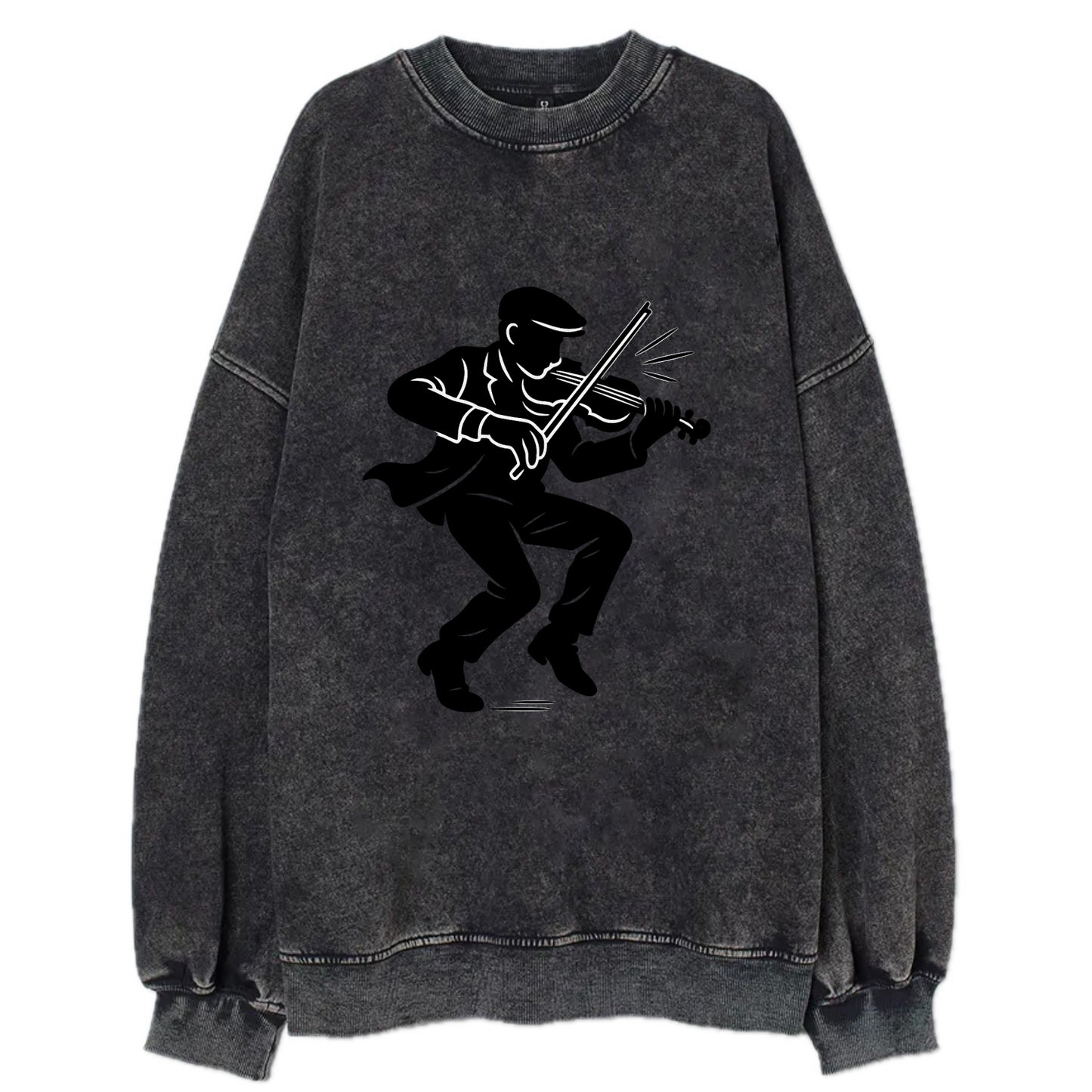 Irish folk musician traditional jig - Vintage Sweatshirt - Black