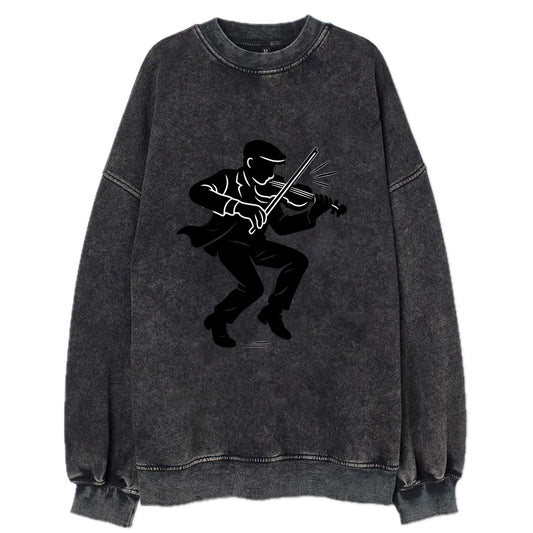 Irish folk musician traditional jig - Vintage Sweatshirt - Black