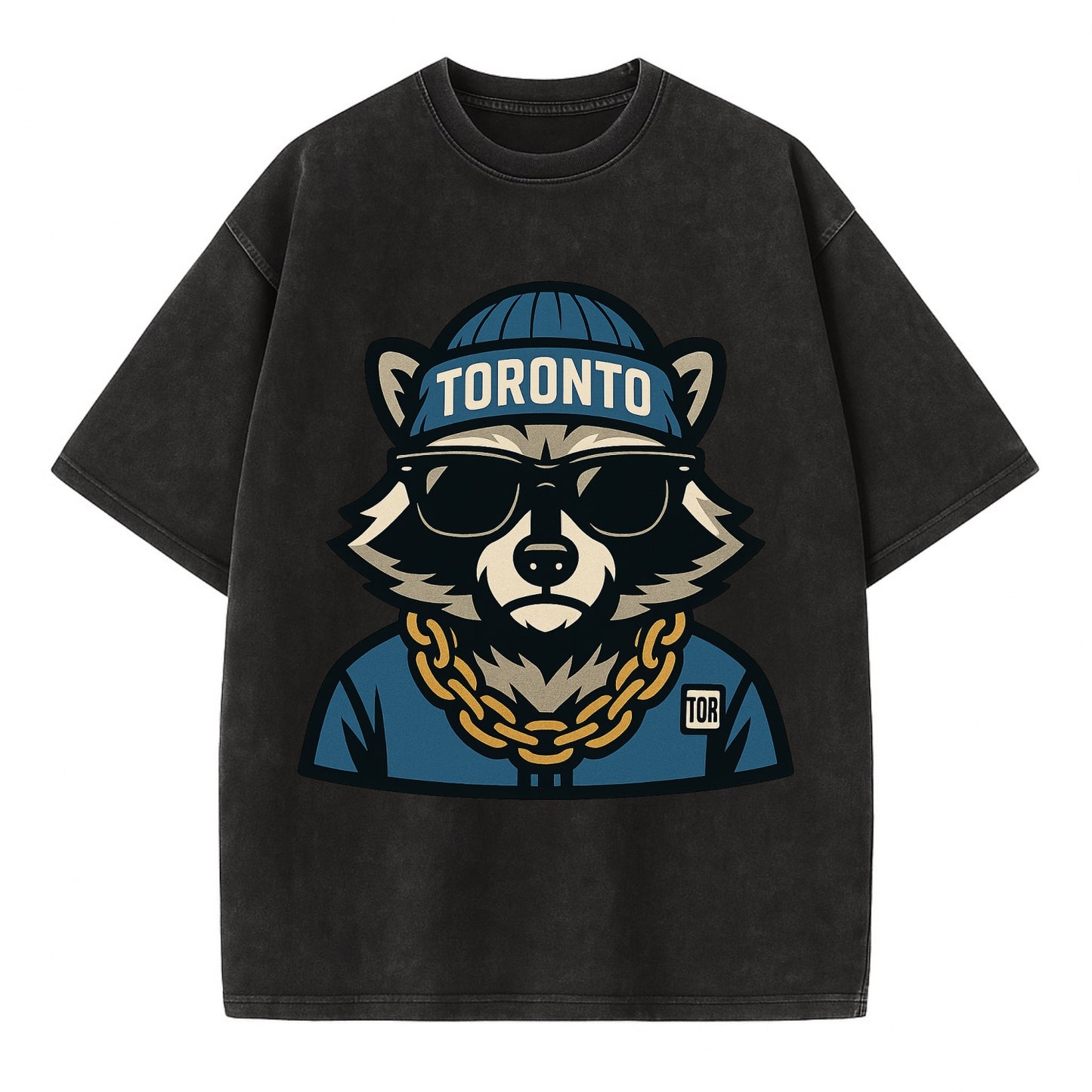Toronto Raccoon - Vintage T-shirt - Black