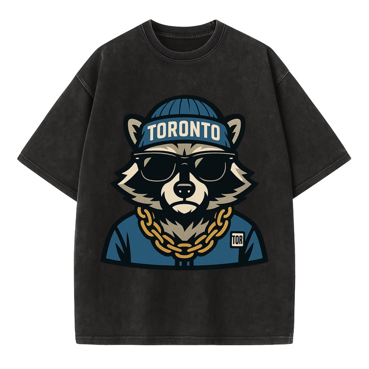 Toronto Raccoon - Vintage T-shirt - Black