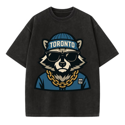 Toronto Raccoon - Vintage T-shirt - Black