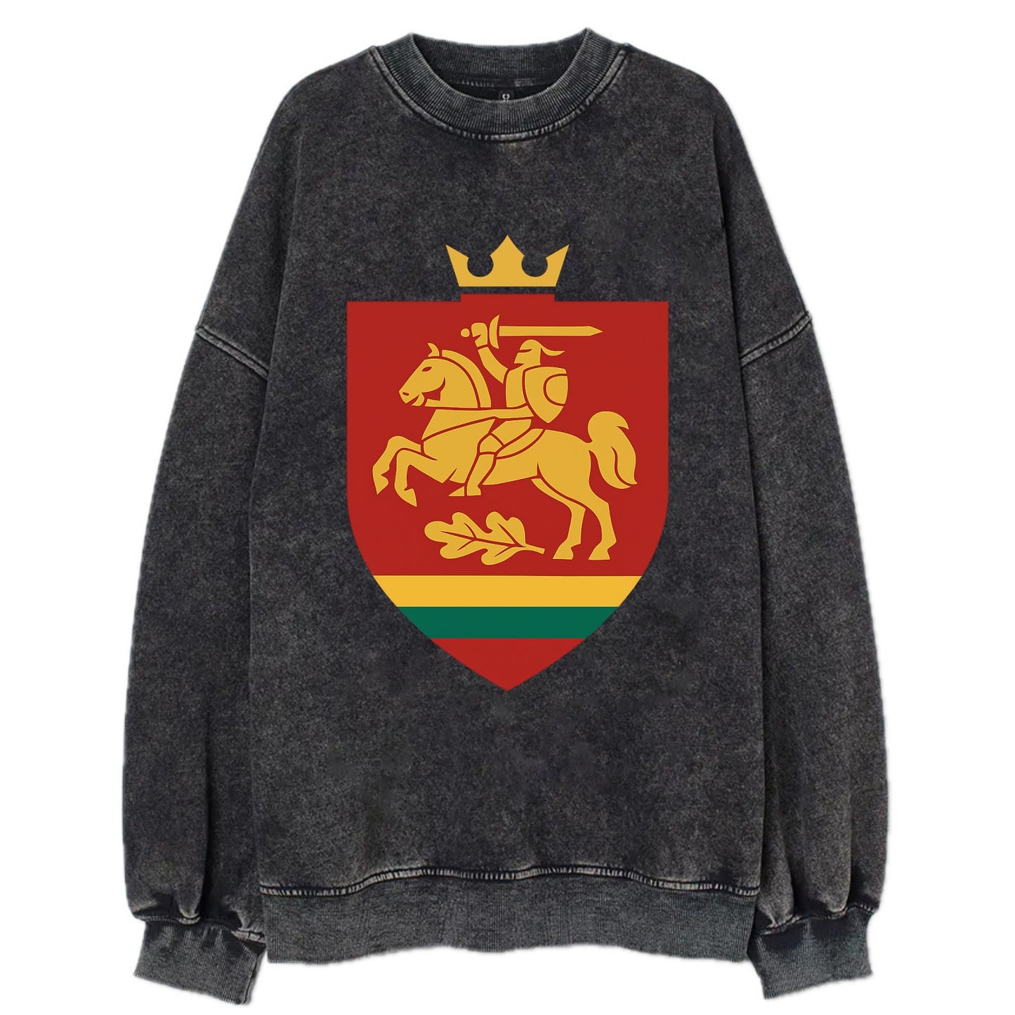 Lithuania Royal Logo  - Vintage Sweatshirt - Black
