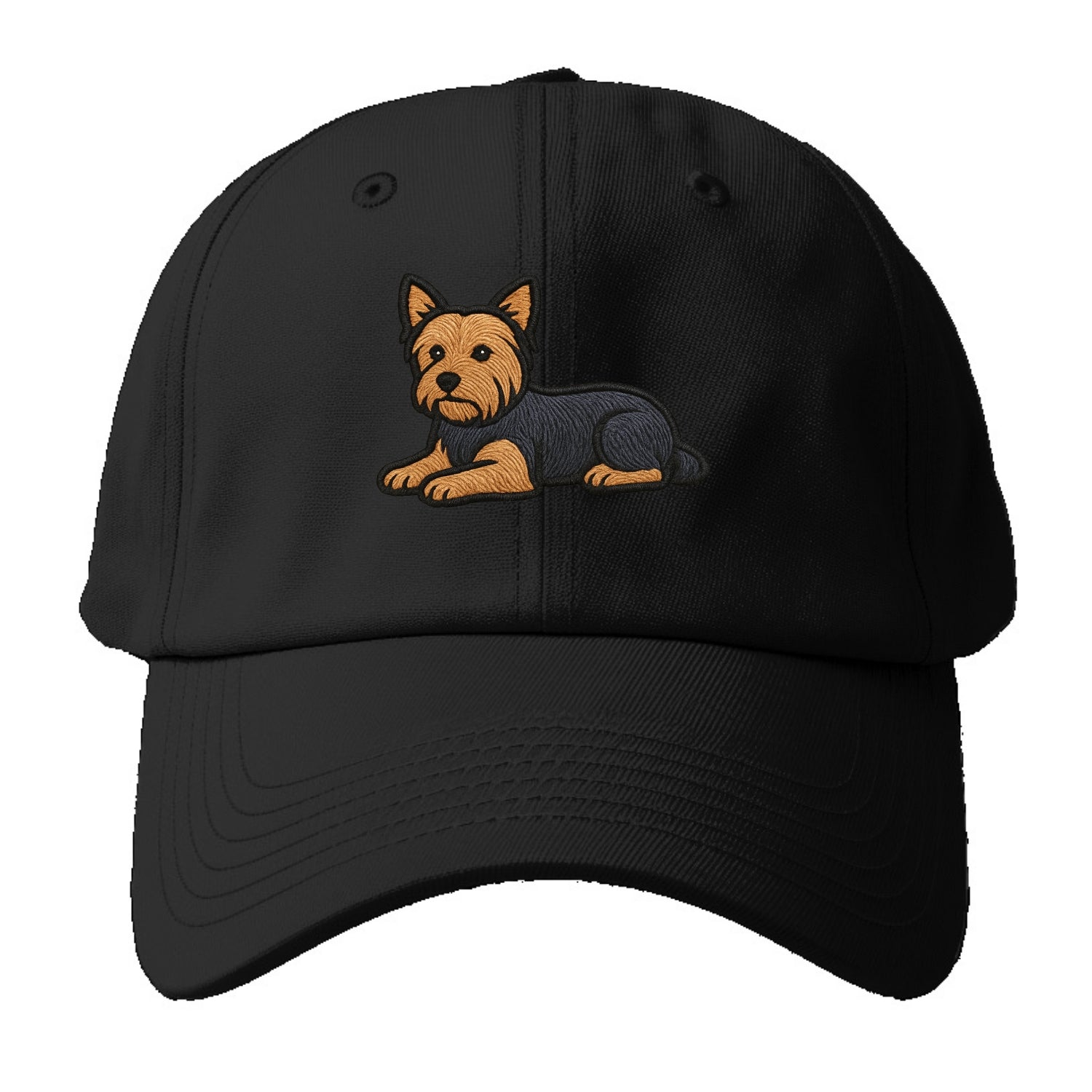 Yorkshire Terrier - Blue and tan relaxed Baseball Cap - Black