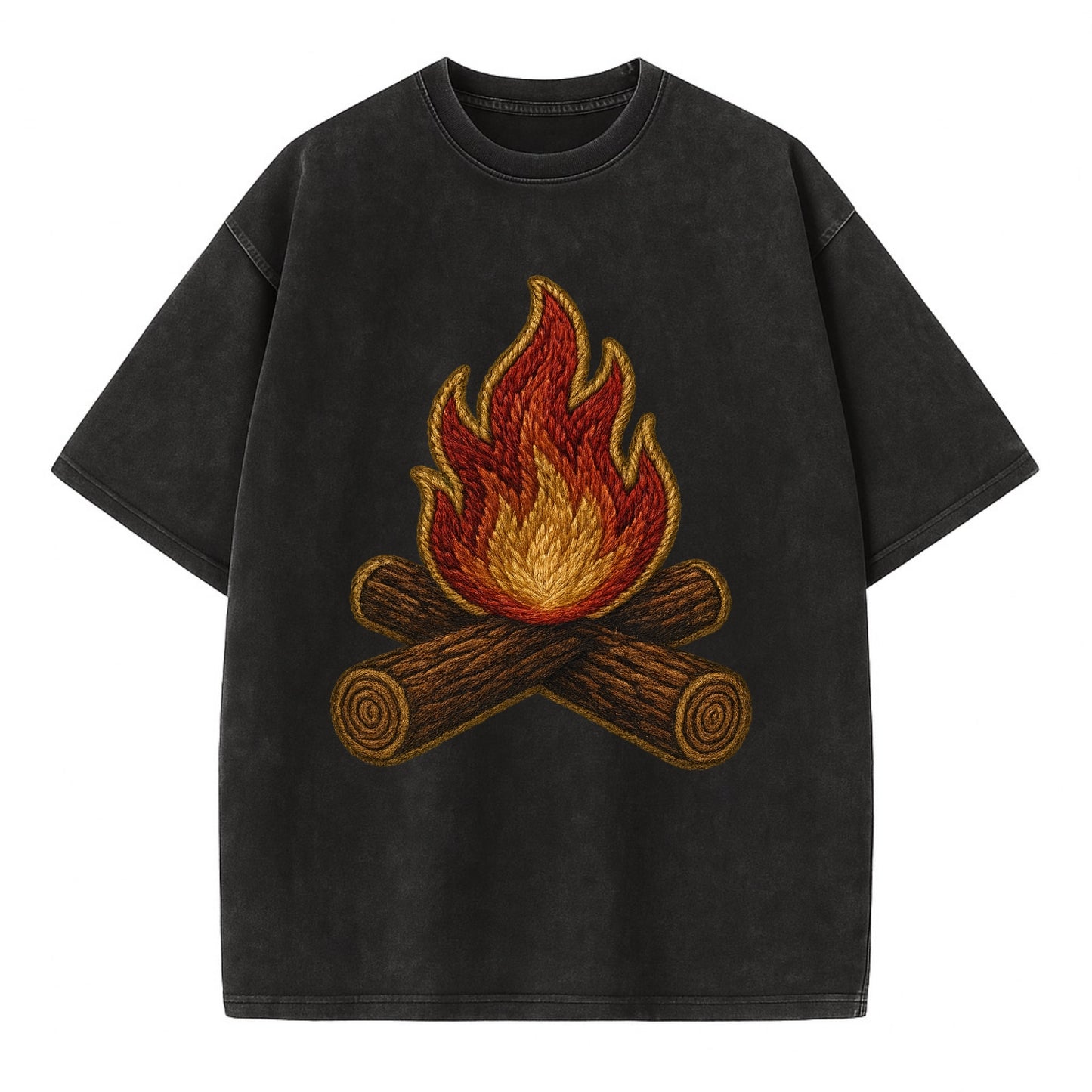 Campfire  - Vintage T-shirt - Black