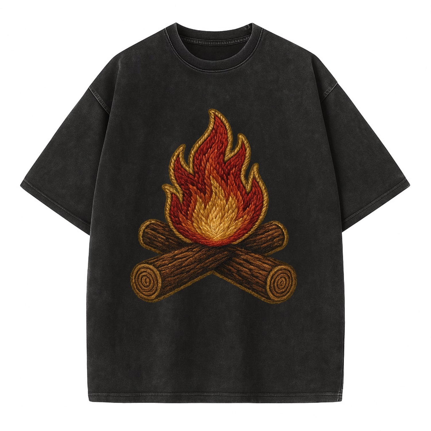 Campfire  - Vintage T-shirt - Black