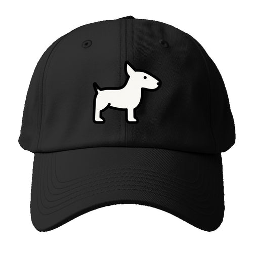 Bull Terrier - White egg-shaped head flat side profile - Baseball Cap