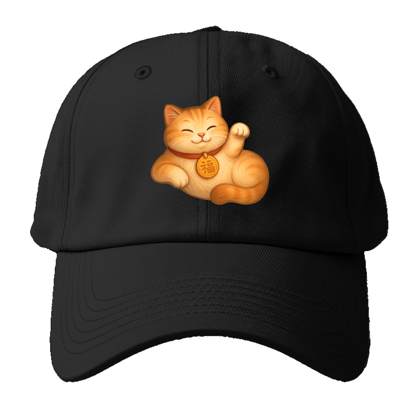 Maneki Neko Pose - Baseball Cap - Black