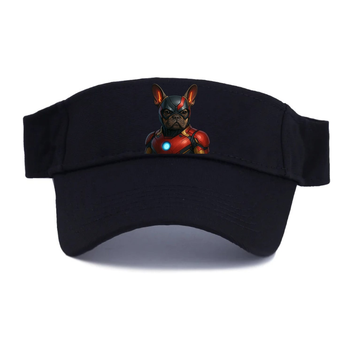 French Bulldog Iron Man  - Visor - Black