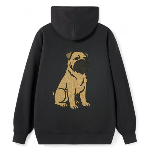Bouvier des Flandres - Fawn rough coat embroidered design - Classic Pullover Hoodie